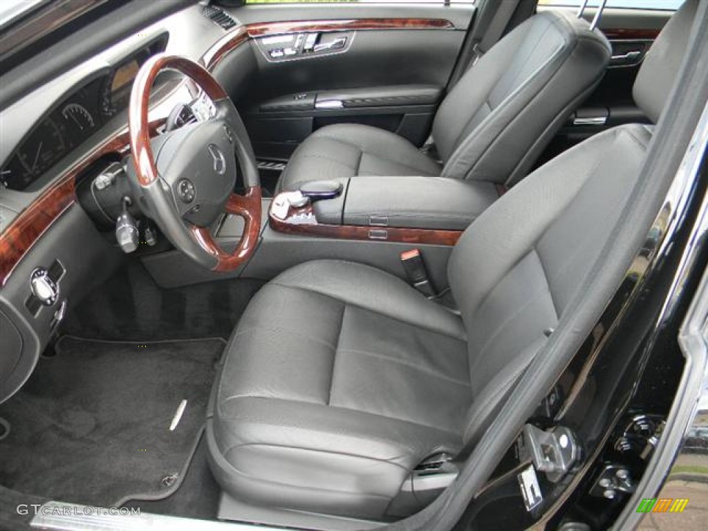 Black Interior 2009 Mercedes-Benz S 550 Sedan Photo #59656073