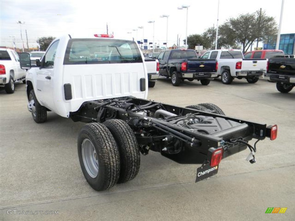 2012 Silverado 3500HD WT Regular Cab Dually Chassis - Summit White / Dark Titanium photo #7