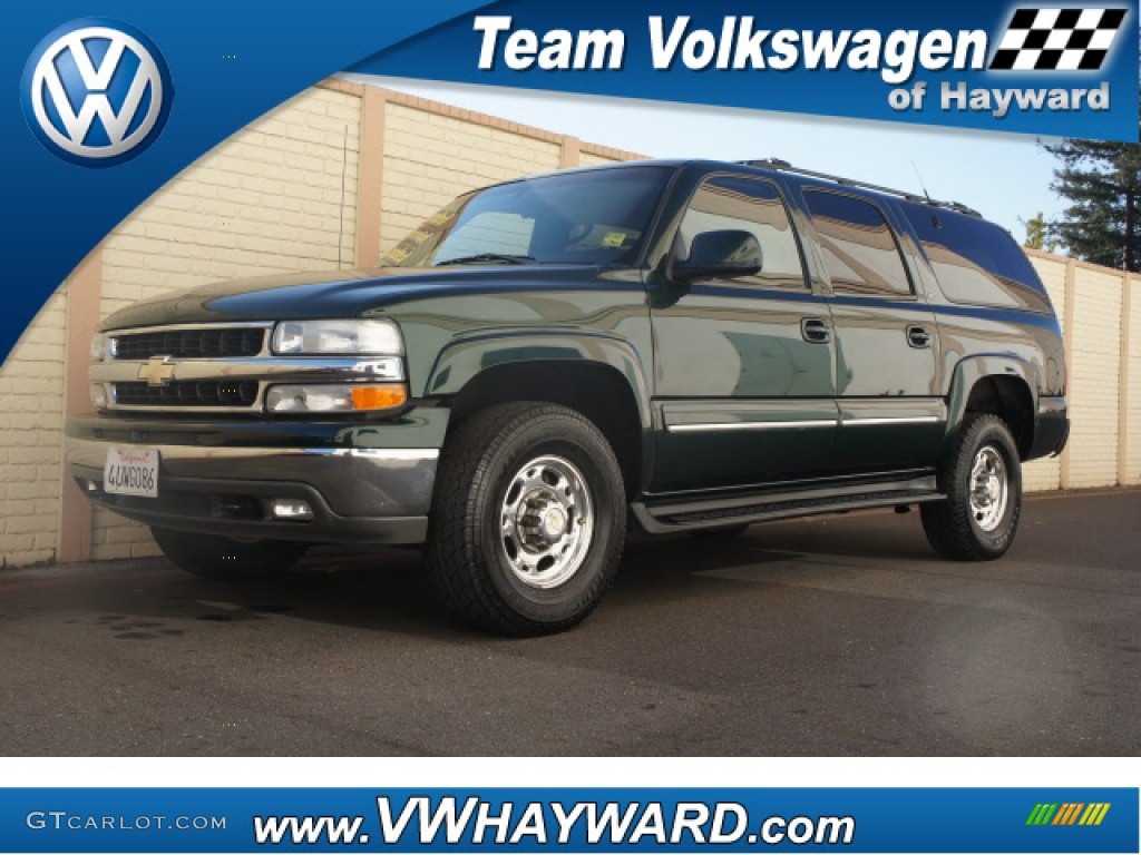 2001 Suburban 2500 LT 4x4 - Forest Green Metallic / Graphite photo #1