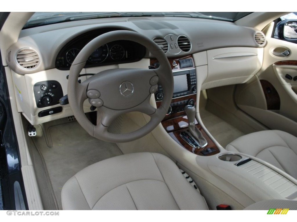 Stone Interior 2009 Mercedes-Benz CLK 550 Cabriolet Photo #59661107
