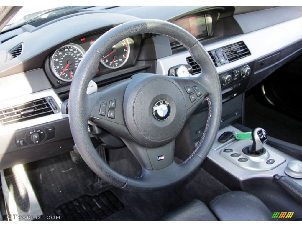 2006 BMW M5 Standard M5 Model Black Steering Wheel Photo #59662370