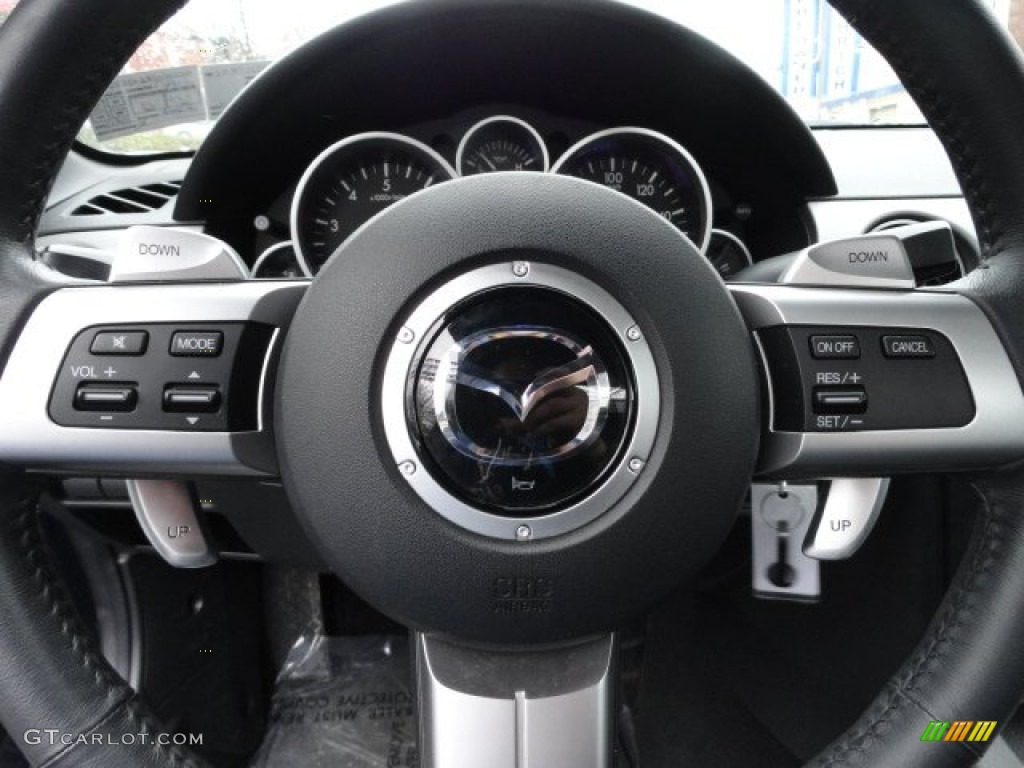 2009 Mazda MX-5 Miata Sport Roadster Black Steering Wheel Photo #59662866