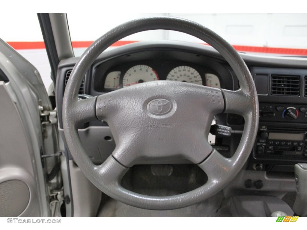 2001 Toyota Tacoma V6 Double Cab 4x4 Charcoal Steering Wheel Photo #59664069