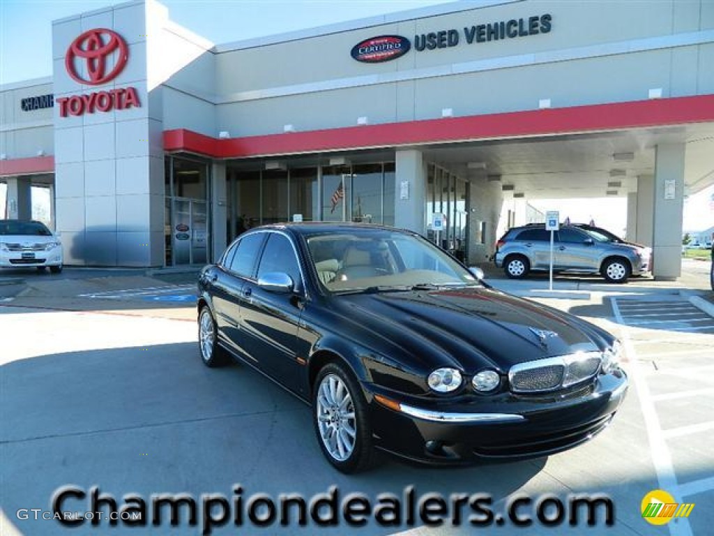 2008 X-Type 3.0 Sedan - Ebony Black / Stone photo #1