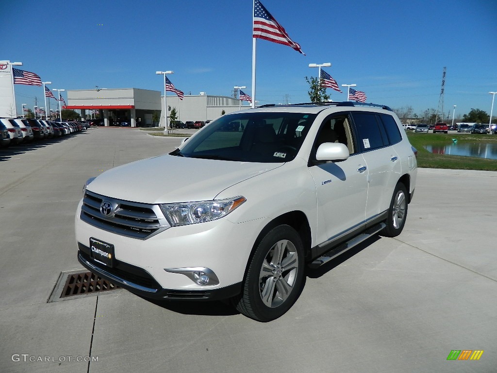 2012 Highlander Limited - Blizzard White Pearl / Sand Beige photo #1