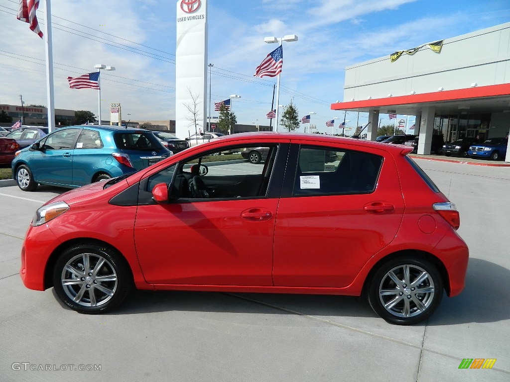 Absolutely Red 2012 Toyota Yaris SE 5 Door Exterior Photo #59666448