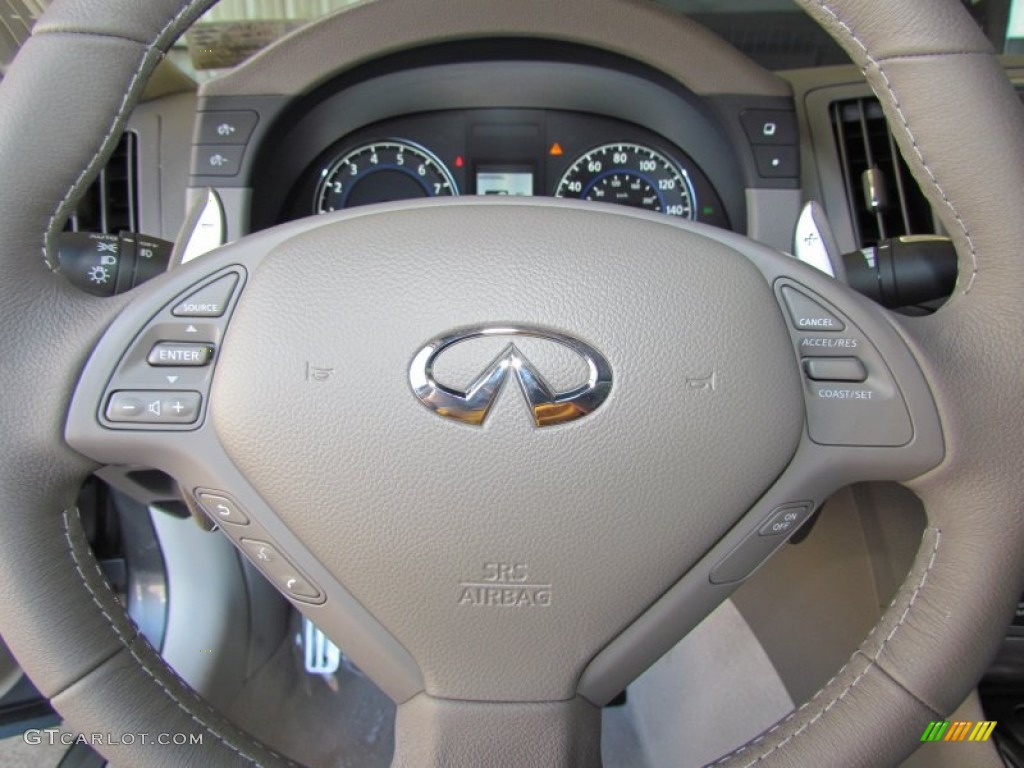 2012 Infiniti G 37 Journey Coupe Wheat Steering Wheel Photo #59666526