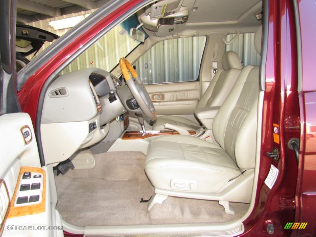 2001 QX4  - Burgundy Metallic / Stone Beige photo #8