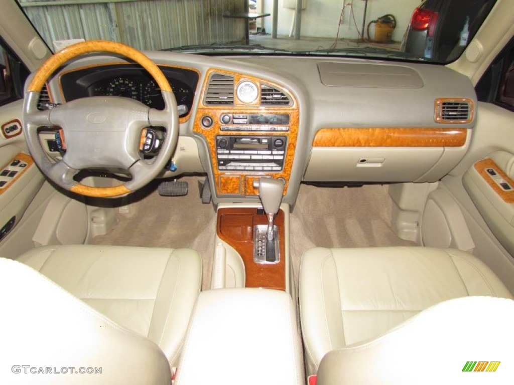 2001 QX4  - Burgundy Metallic / Stone Beige photo #13