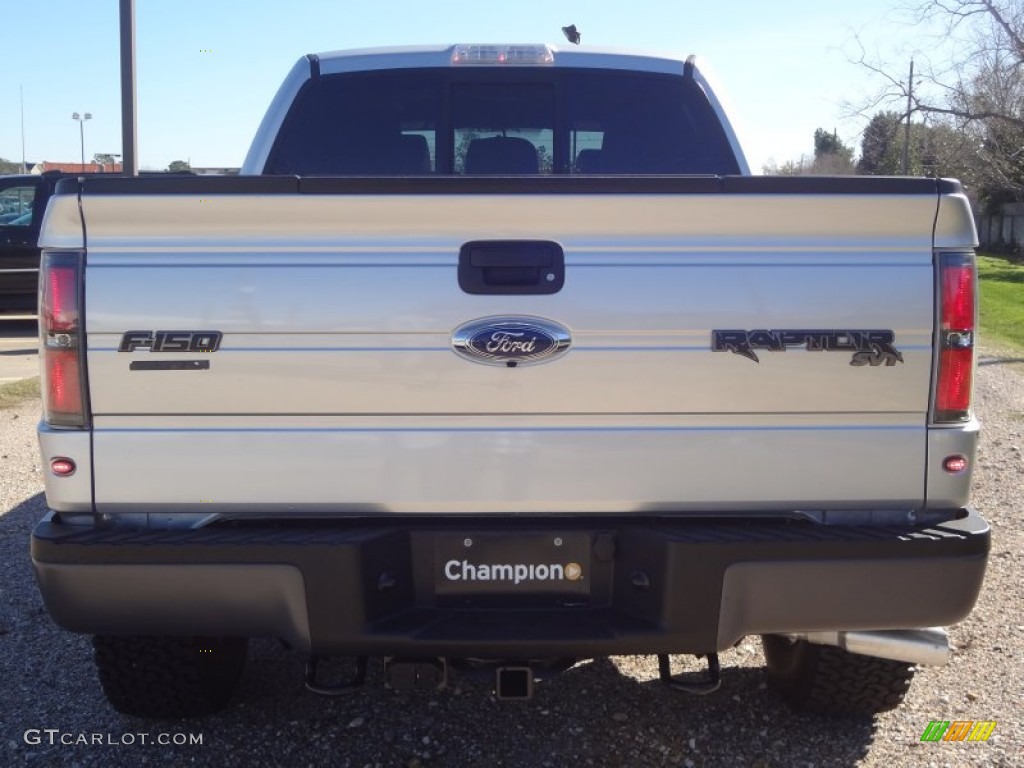 2012 F150 SVT Raptor SuperCrew 4x4 - Ingot Silver Metallic / Raptor Black Leather/Cloth with Blue Accent photo #6