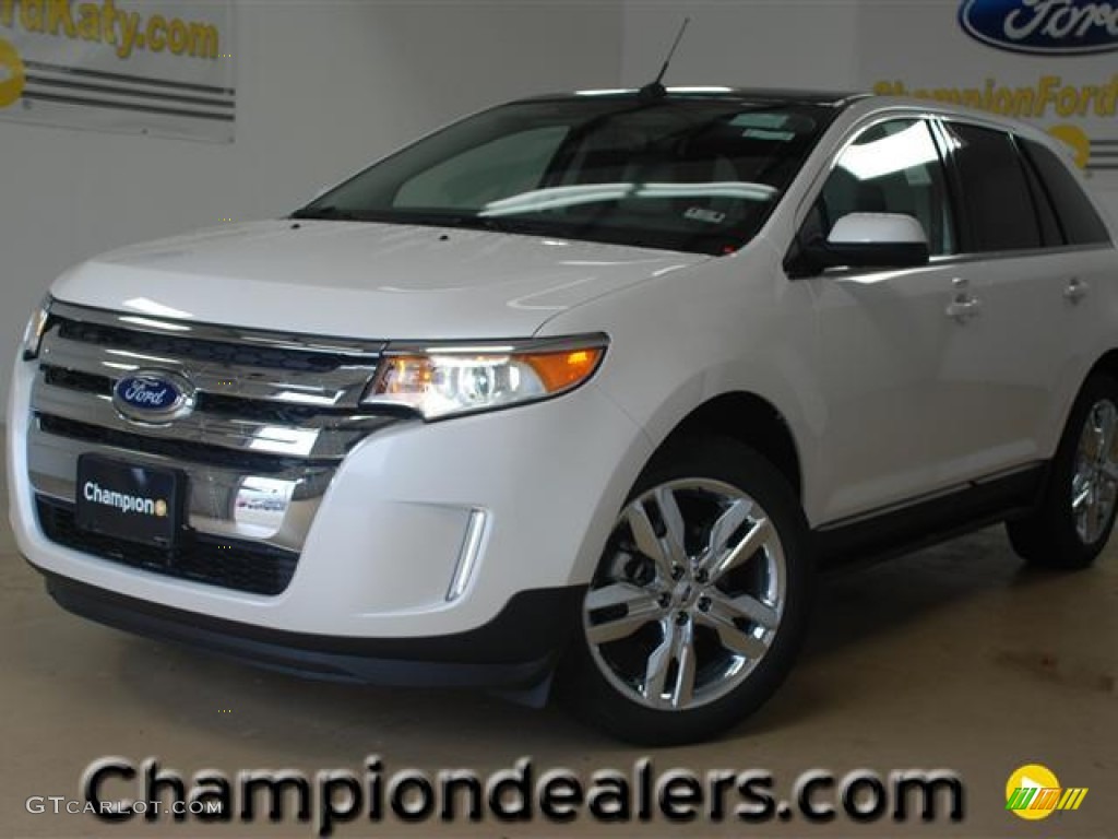 2012 Edge Limited EcoBoost - White Platinum Metallic Tri-Coat / Medium Light Stone photo #1