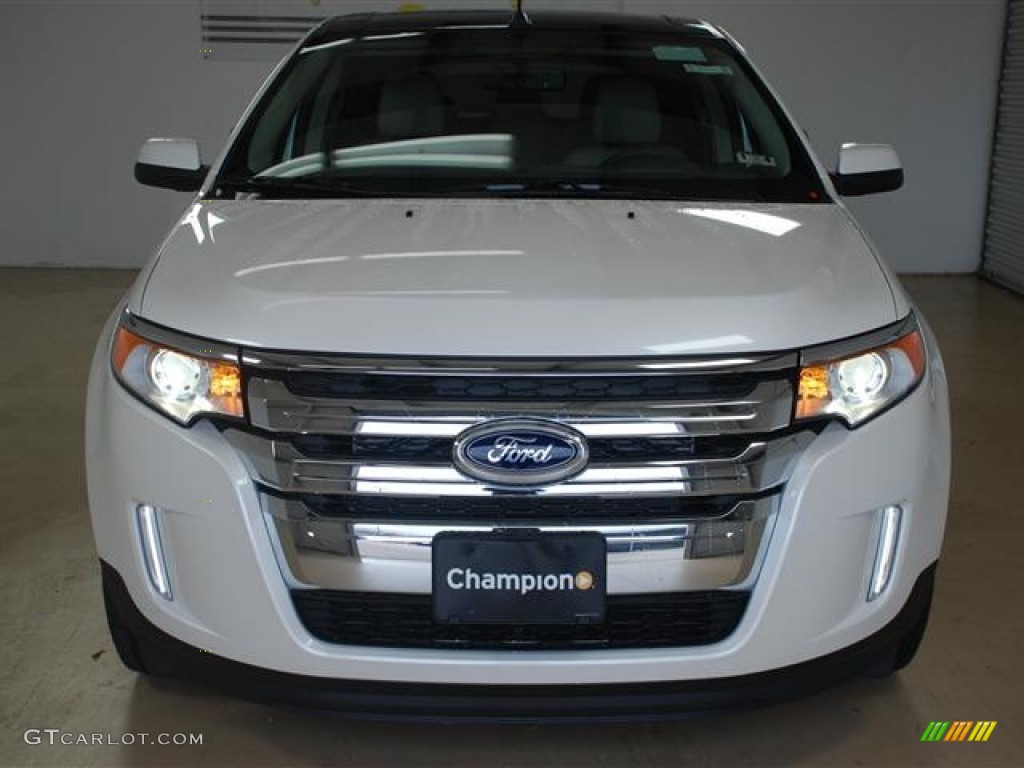 2012 Edge Limited EcoBoost - White Platinum Metallic Tri-Coat / Medium Light Stone photo #2