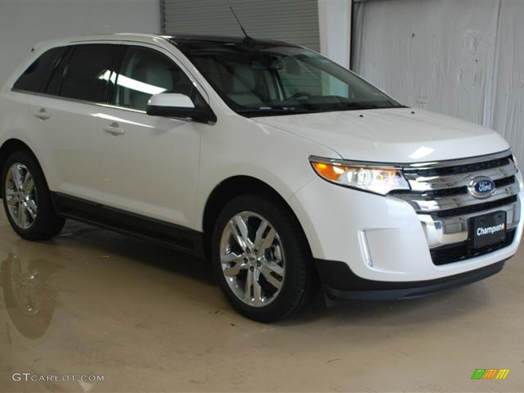 2012 Edge Limited EcoBoost - White Platinum Metallic Tri-Coat / Medium Light Stone photo #3
