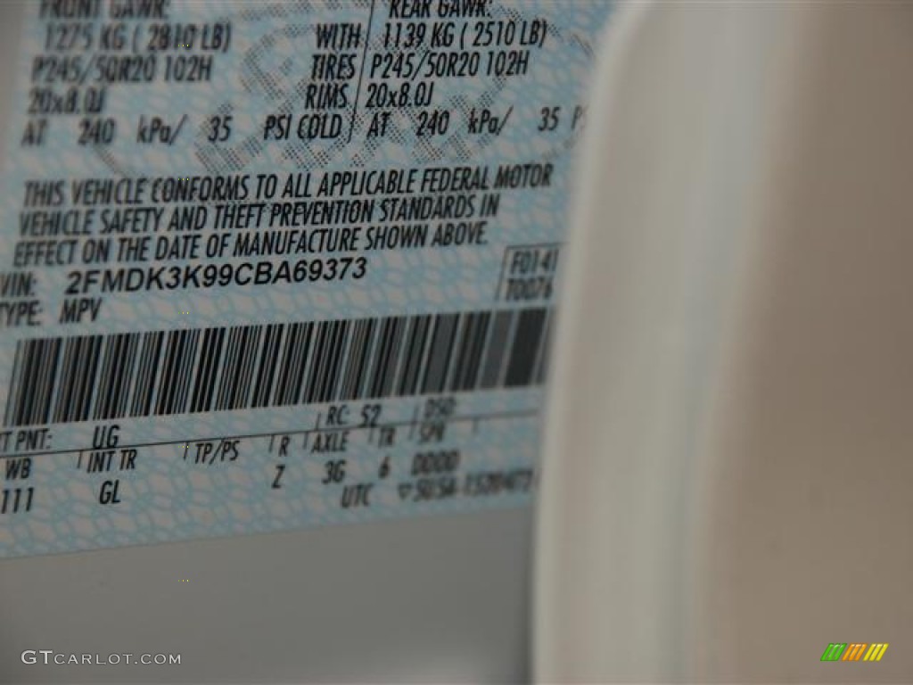 2012 Edge Limited EcoBoost - White Platinum Metallic Tri-Coat / Medium Light Stone photo #20