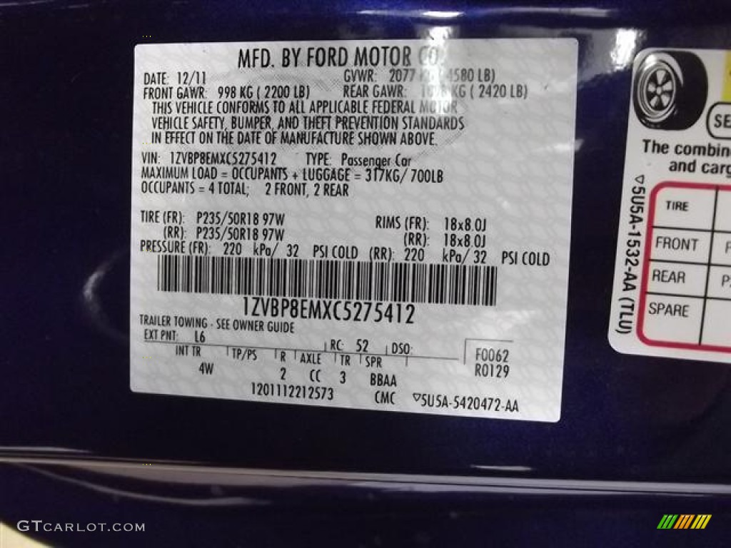2012 Ford Mustang V6 Premium Convertible L6 Photo #59668692