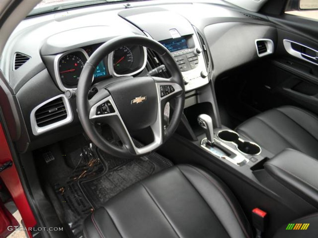 Jet Black Interior 2010 Chevrolet Equinox Ltz Photo