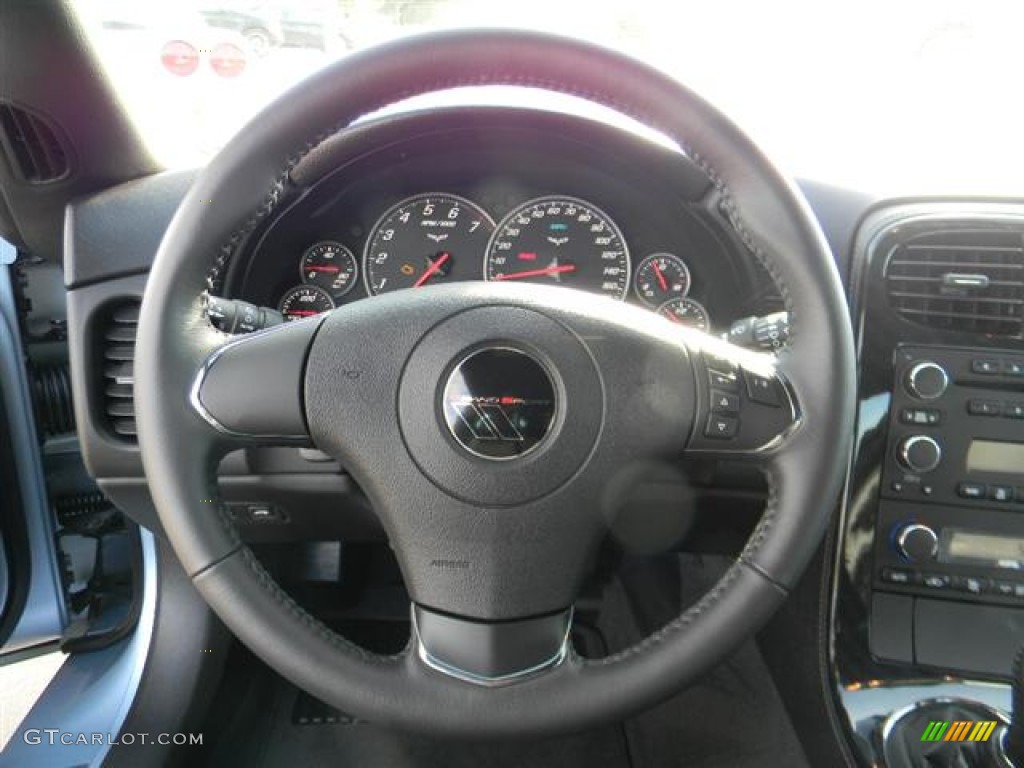 2012 Chevrolet Corvette Grand Sport Coupe Ebony Steering Wheel Photo #59675746