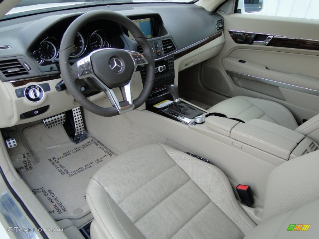 Almond/Mocha Interior 2012 Mercedes-Benz E 550 Cabriolet Photo #59676547