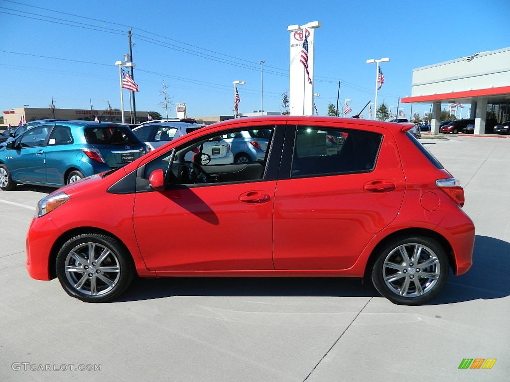 Absolutely Red 2012 Toyota Yaris SE 5 Door Exterior Photo #59676709
