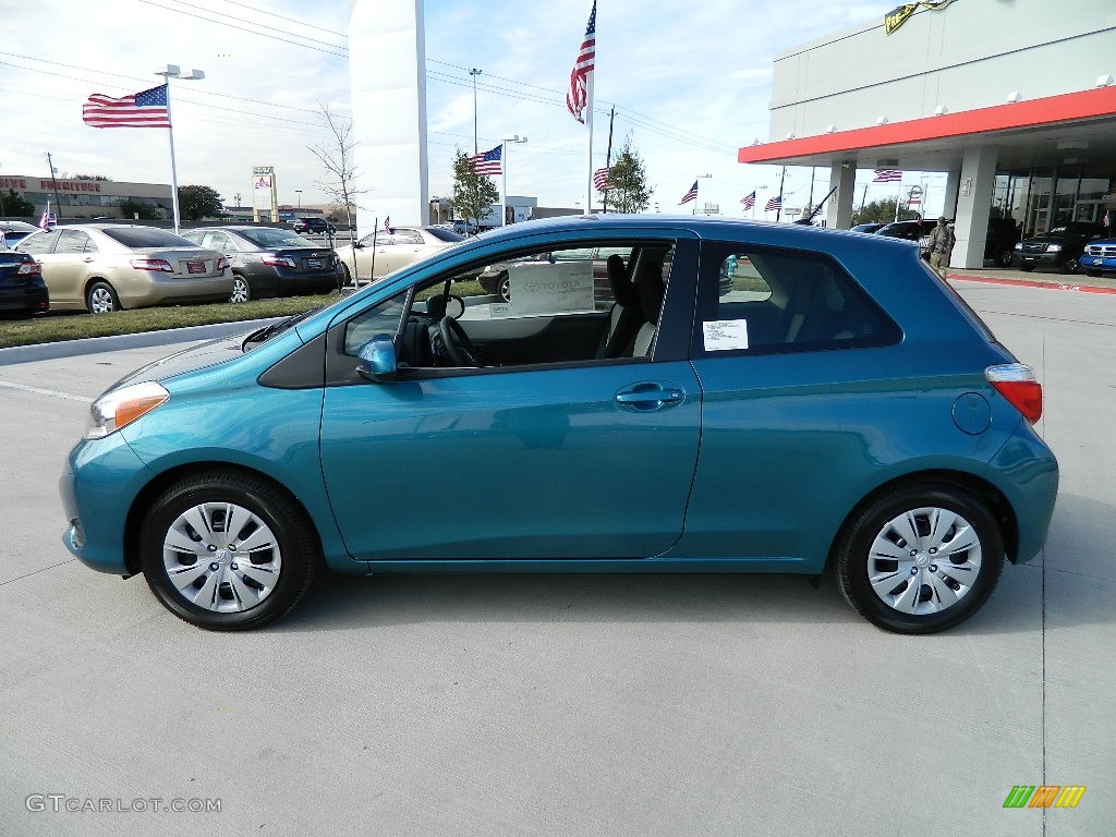 Lagoon Blue Mica 2012 Toyota Yaris L 3 Door Exterior Photo #59677024