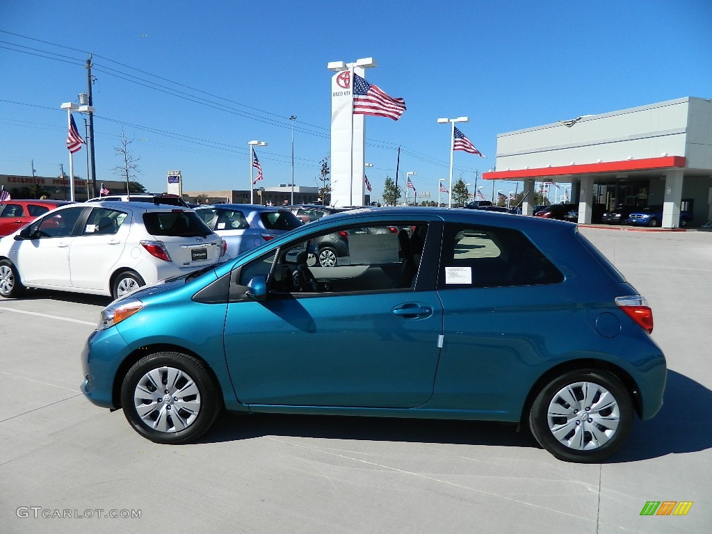 Lagoon Blue Mica 2012 Toyota Yaris LE 3 Door Exterior Photo #59677186
