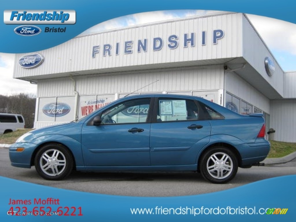 2001 Focus SE Sedan - Malibu Blue Metallic / Medium Graphite Grey photo #1