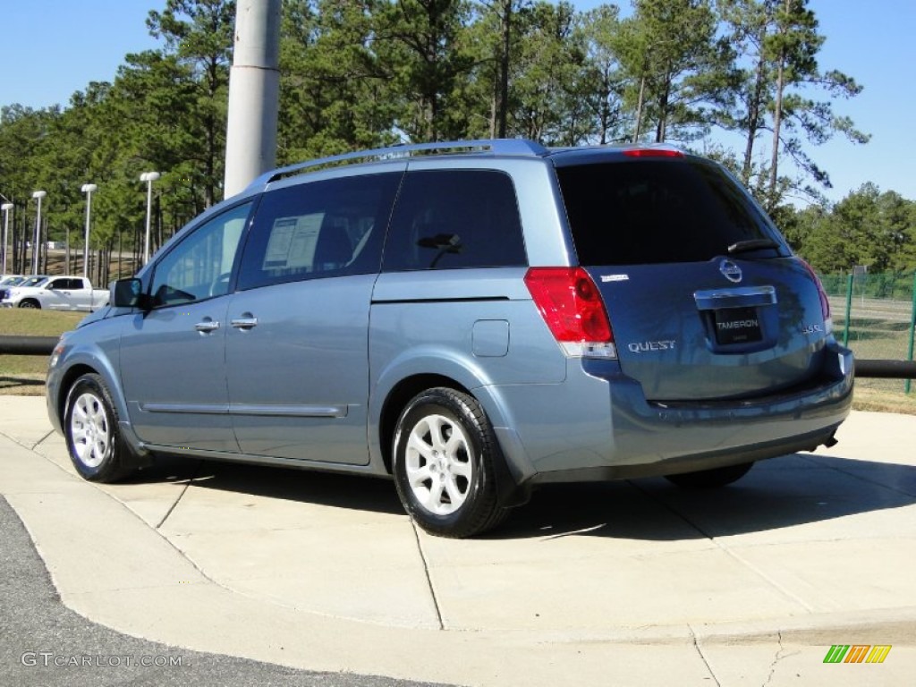 2008 Quest 3.5 SL - Lakeshore Blue Metallic / Gray photo #6