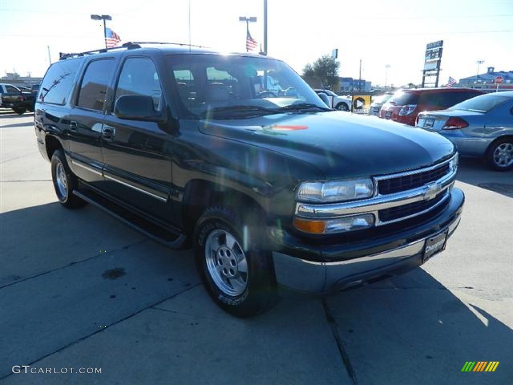 2003 Suburban 1500 LT - Dark Green Metallic / Tan/Neutral photo #3