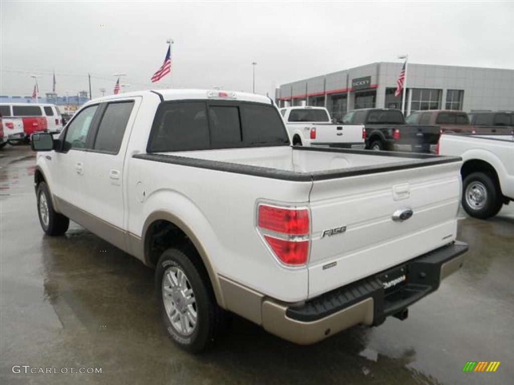 White Platinum Metallic Tri-Coat 2012 Ford F150 Lariat SuperCrew Exterior Photo #59679224