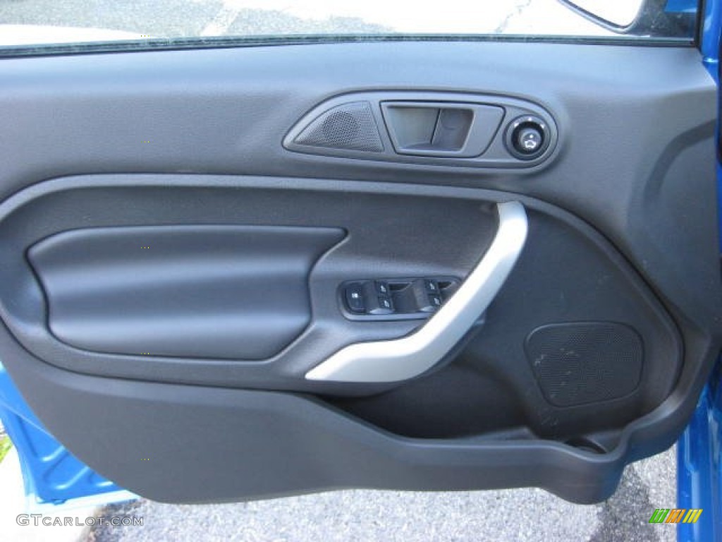 2012 Ford Fiesta SEL Sedan Charcoal Black Door Panel Photo #59679506