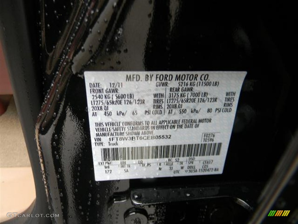 2012 F350 Super Duty King Ranch Crew Cab 4x4 - Tuxedo Black Metallic / Chaparral Leather photo #13