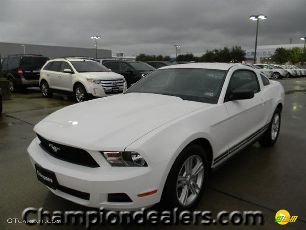 2012 Mustang V6 Coupe - Performance White / Charcoal Black photo #1