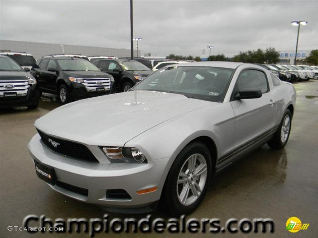 2012 Mustang V6 Coupe - Ingot Silver Metallic / Charcoal Black photo #1