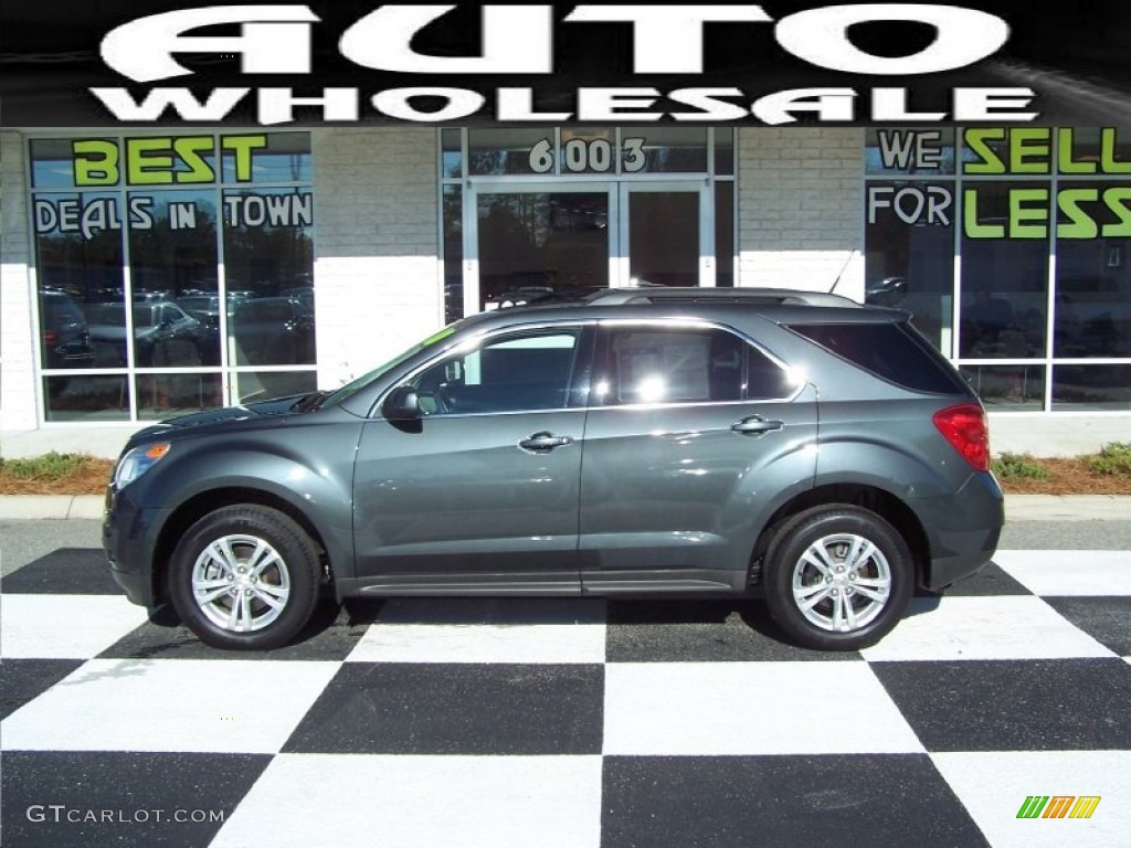 2010 Equinox LT AWD - Cyber Gray Metallic / Jet Black/Light Titanium photo #1