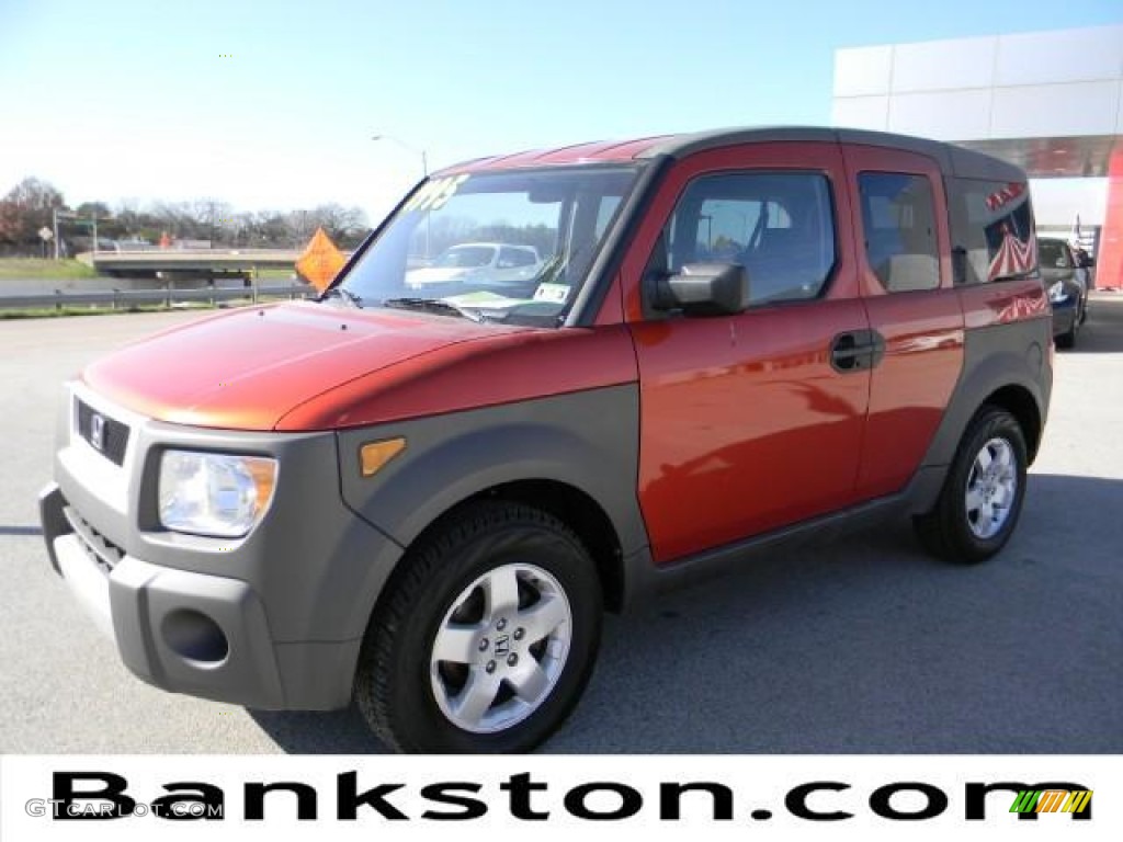 2004 Element EX AWD - Sunset Orange Pearl / Black photo #1