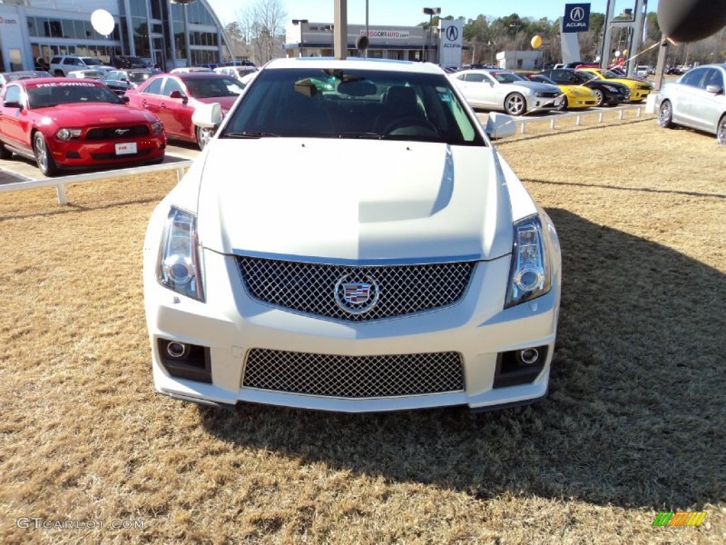 2009 CTS -V Sedan - White Diamond Tri-Coat / Ebony photo #7