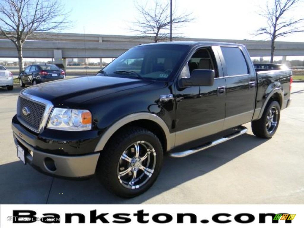 2006 F150 Lariat SuperCrew - Black / Tan photo #1