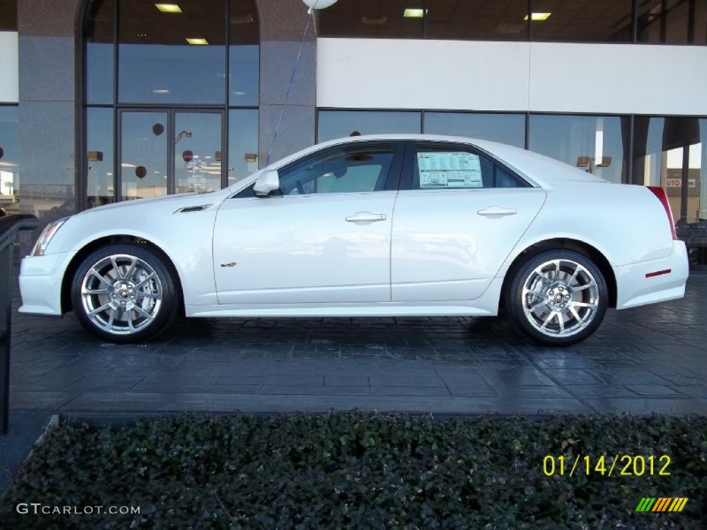 White Diamond Tricoat 2012 Cadillac CTS -V Sedan Exterior Photo #59681972