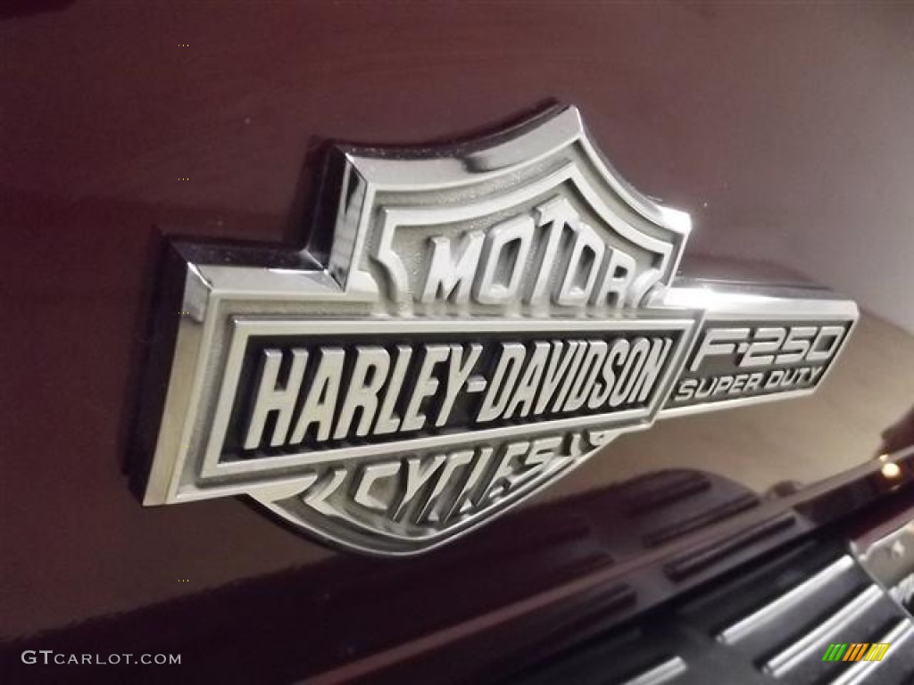 2006 F250 Super Duty Harley Davidson Crew Cab 4x4 - Dark Toreador Red Metallic / Black photo #10