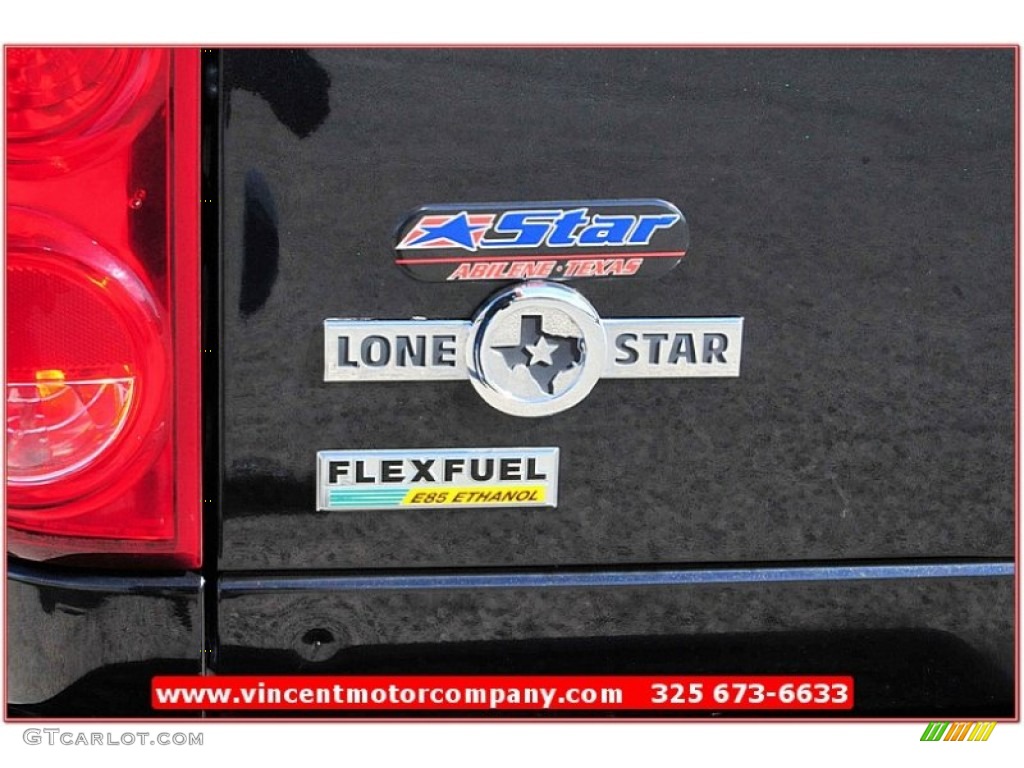 2008 Ram 1500 Lone Star Edition Quad Cab - Brilliant Black Crystal Pearl / Medium Slate Gray photo #4
