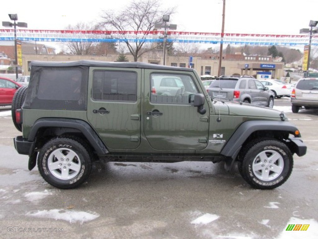 2009 Wrangler Unlimited X 4x4 - Jeep Green Metallic / Dark Slate Gray/Medium Slate Gray photo #5