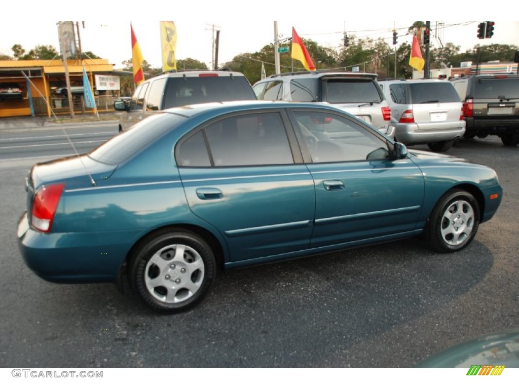 2003 Elantra GLS Sedan - Ocean Blue / Beige photo #10