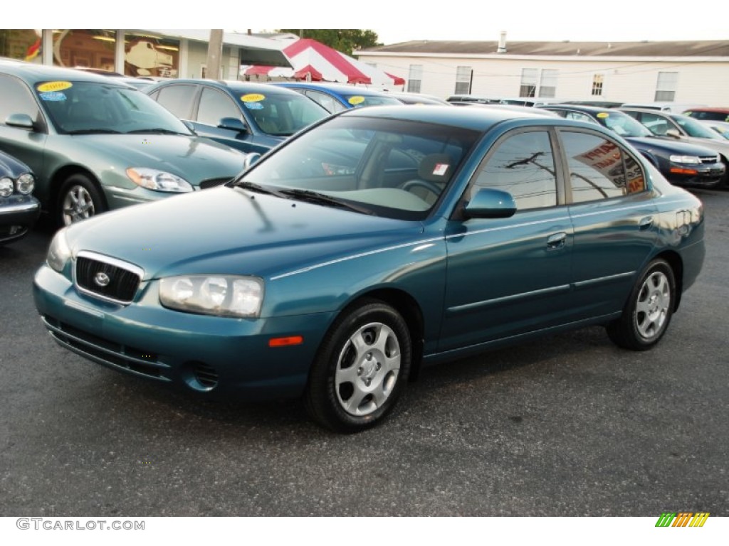 2003 Elantra GLS Sedan - Ocean Blue / Beige photo #27