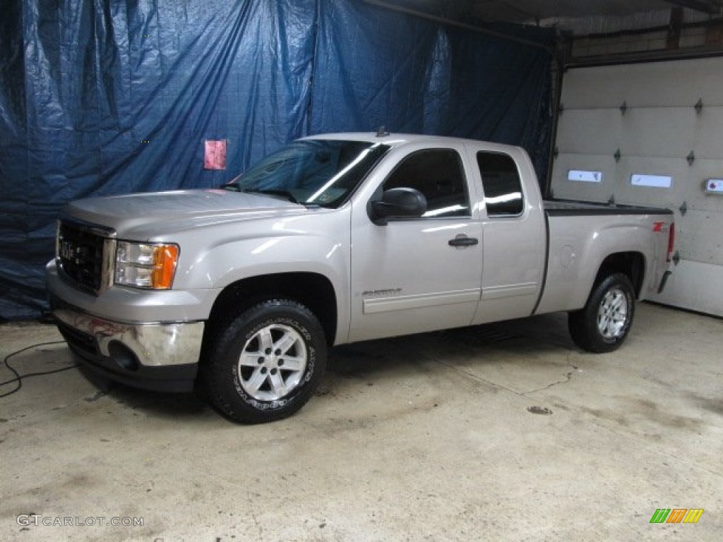 2008 Sierra 1500 SLE Extended Cab 4x4 - Silver Birch Metallic / Ebony photo #1