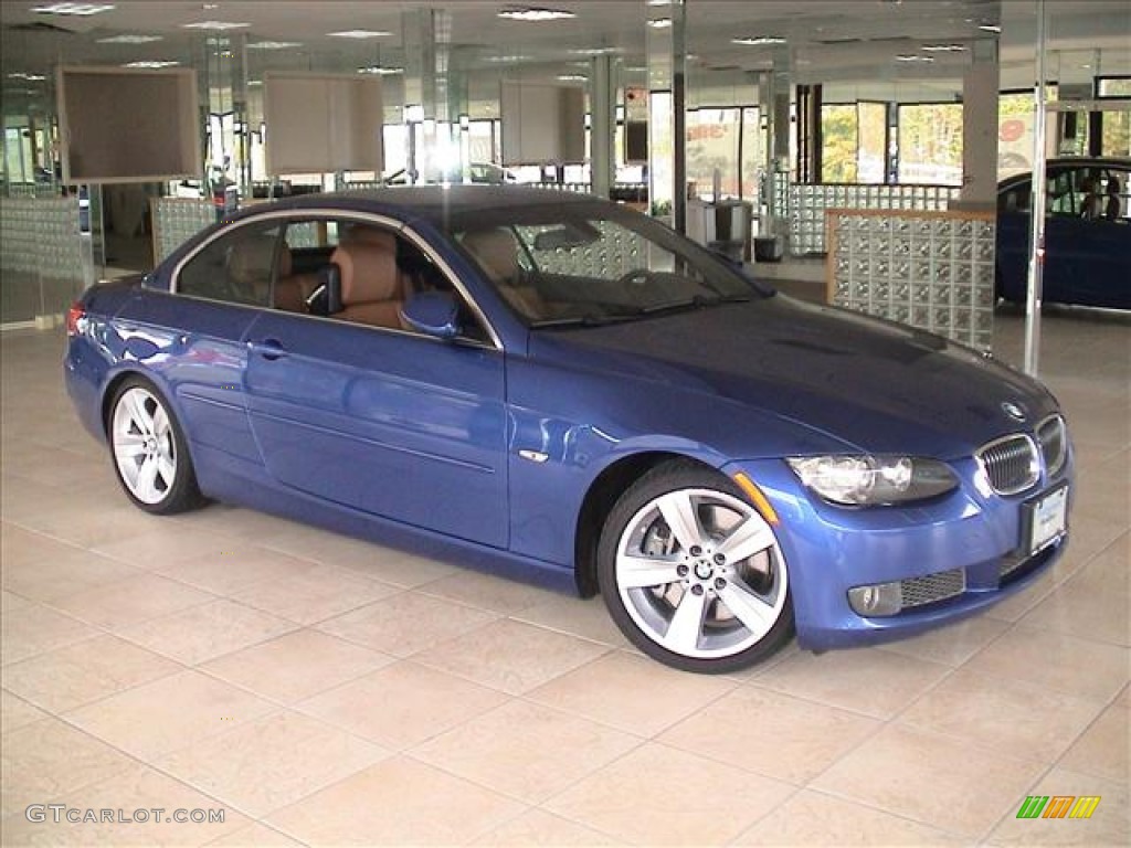 2007 3 Series 335i Convertible - Montego Blue Metallic / Saddle Brown/Black photo #14