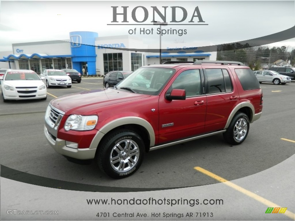 2008 Explorer Eddie Bauer - Redfire Metallic / Camel photo #1