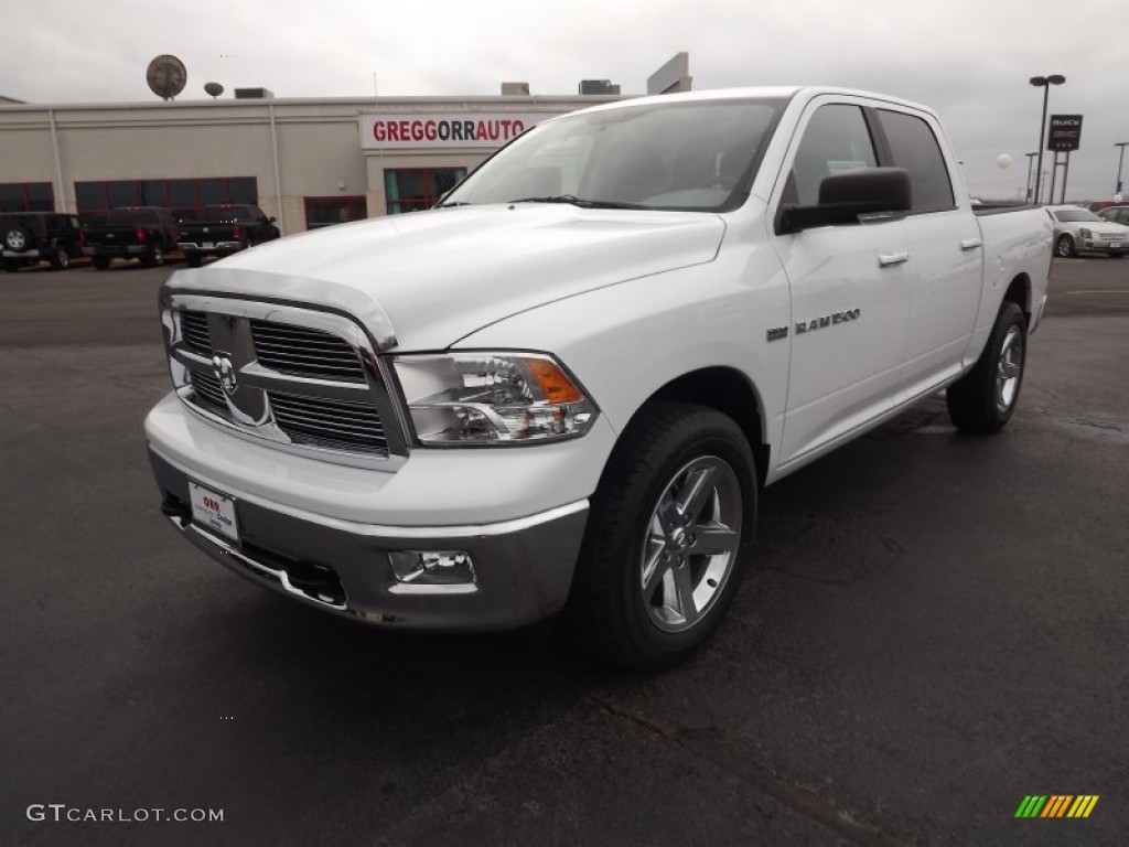 2012 Ram 1500 Big Horn Crew Cab - Bright White / Dark Slate Gray/Medium Graystone photo #1