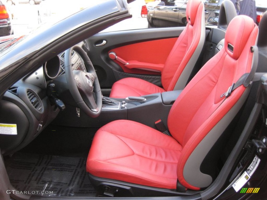 Black/Red Interior 2009 Mercedes-Benz SLK 300 Roadster Photo #59694815