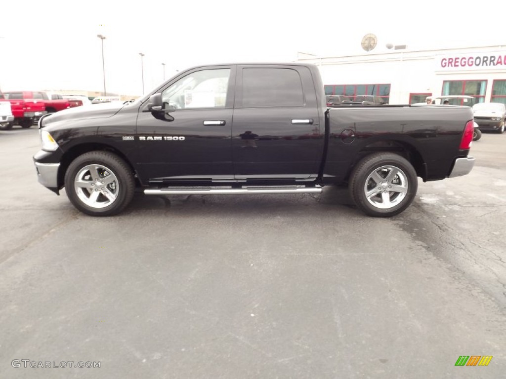 2012 Ram 1500 Big Horn Crew Cab - Black / Dark Slate Gray/Medium Graystone photo #8