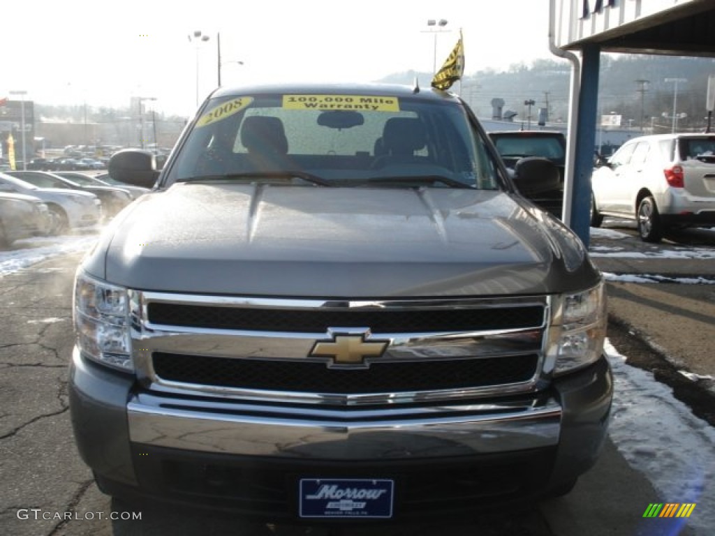 2008 Silverado 1500 LS Extended Cab 4x4 - Graystone Metallic / Dark Titanium photo #3